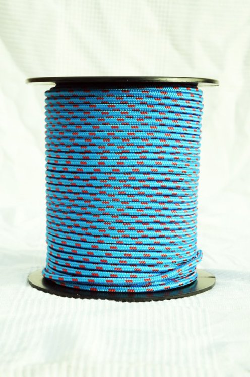 PES verstärktes Djembe-Tau 6 mm Blau / Rot 100 m