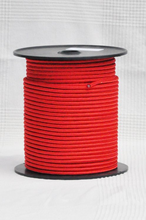 PES verstärktes Djembe-Seil 6 mm Rot 100 m