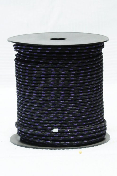 Ø6 mm schwarzes / violettes vorgerecktes Tau für Djembe Trommel - Djembe Seil