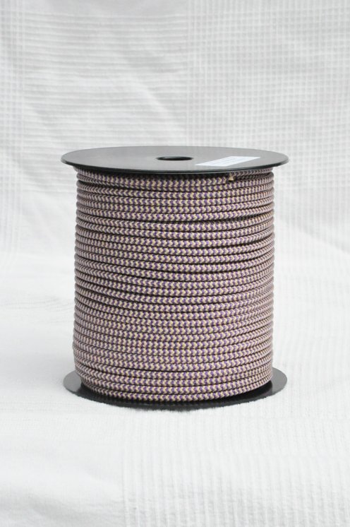 Ø5 mm Djembe Tau (Fischgrätenr, violett / Beige, 100 m) - Seil für Djembe Trommel