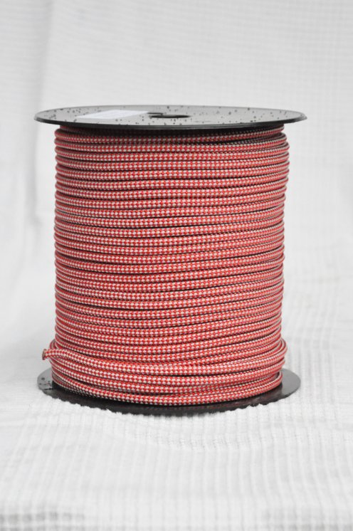 Ø5 mm Djembe Tau (Schachbrett, grau / rot, 100 m) - Seil für Djembe Trommel