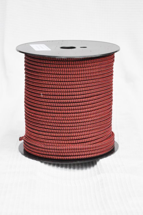 Ø5 mm Djembe Tau (Schachbrett, rot / schwarz, 100 m) - Seil für Djembe Trommel