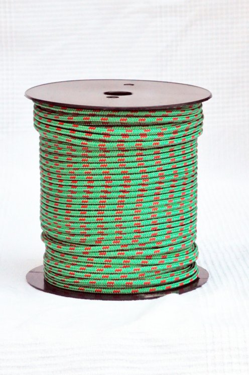 Ø5 mm Tau für Djembe Trommel (grün / rot, 100 m) - Djembe Seil 
