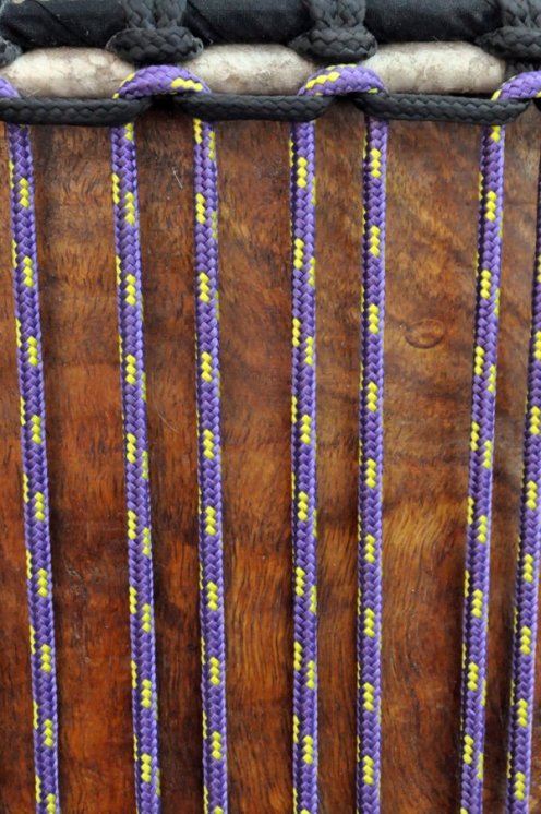 Ø5 mm Tau für Djembe Trommel (Violett / Sonnenblumengelb, 100 m) - Djembe Seil 