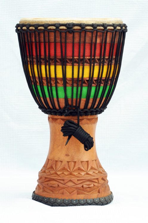 Profi Djembe kaufen - Große Lenke Djembe Trommel aus Guinea