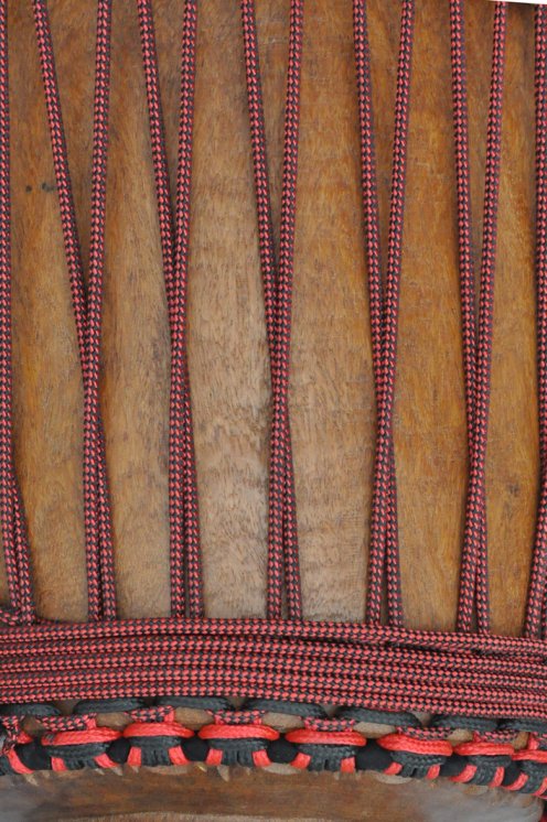 Ø5 mm Djembe Tau (Schachbrett, rot / schwarz, 100 m) - Seil für Djembe Trommel