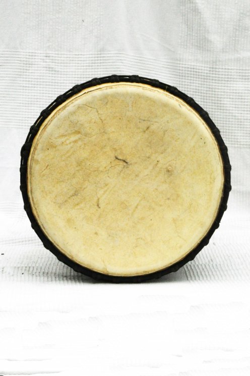 Djembe aus Guinea mit Kuhfell - Kalbfell, Rinderfell, Stierfell oberklasse Djembe Trommel