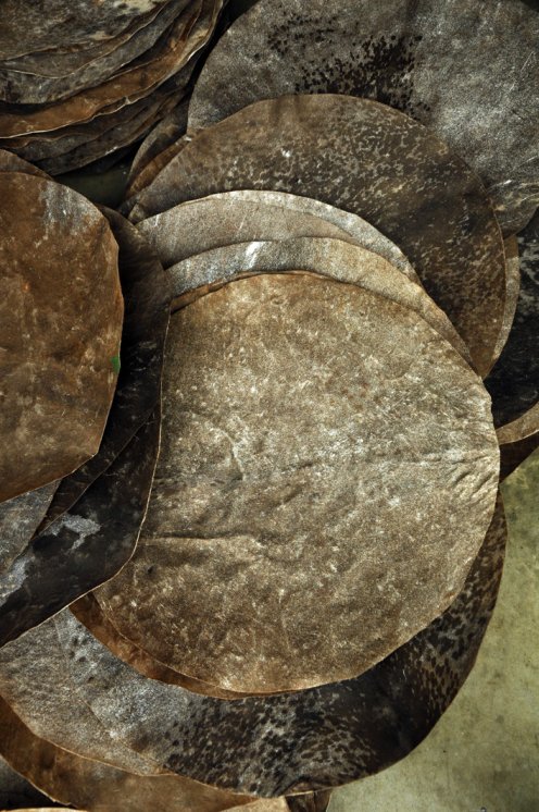 Mitteldickes rasiertes Ziegenfell Zuschnitt für Djembe Trommel - Djembe Fell