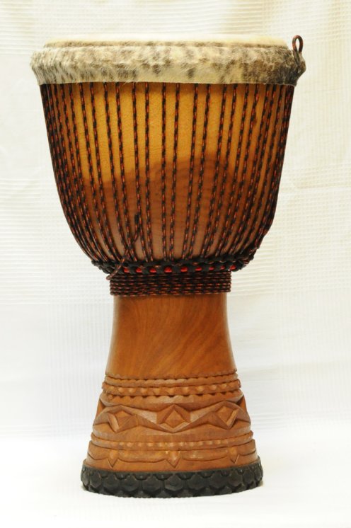Grand djembé Guinée Top en guéni : djembe guinéen en goni (vène)