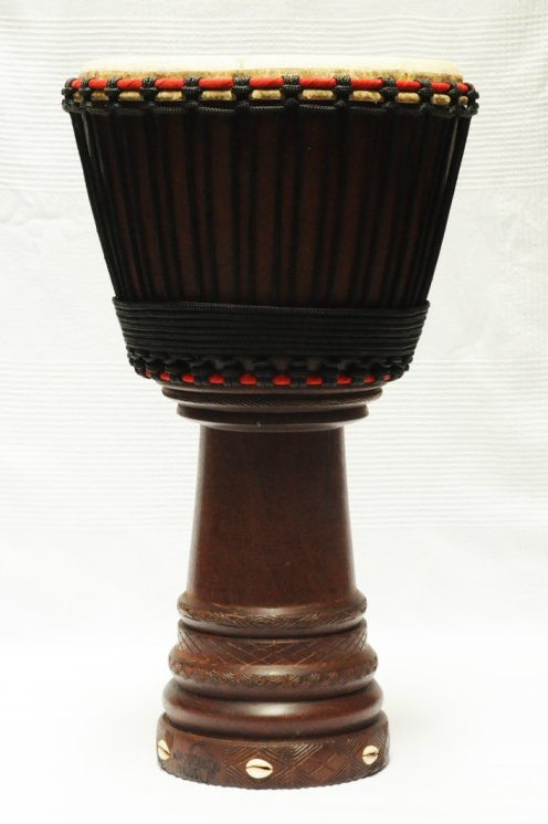 Profi Djembe kaufen - Große Mahagoni Djembe Trommel aus Mali