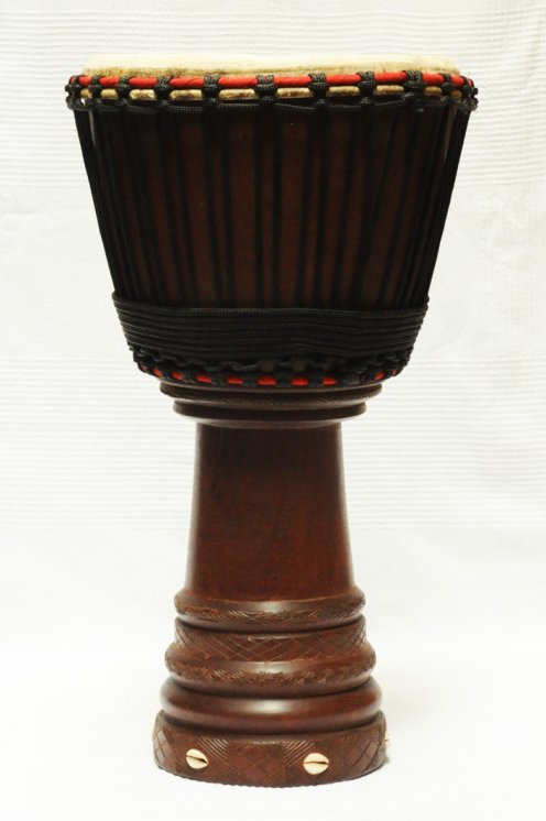 Profi Djembe kaufen - Große Mahagoni Djembe Trommel aus Mali