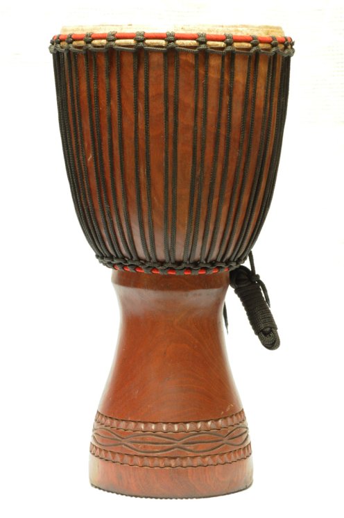 Djembe kaufen - Große Mahagoni Djembe Trommel aus Mali