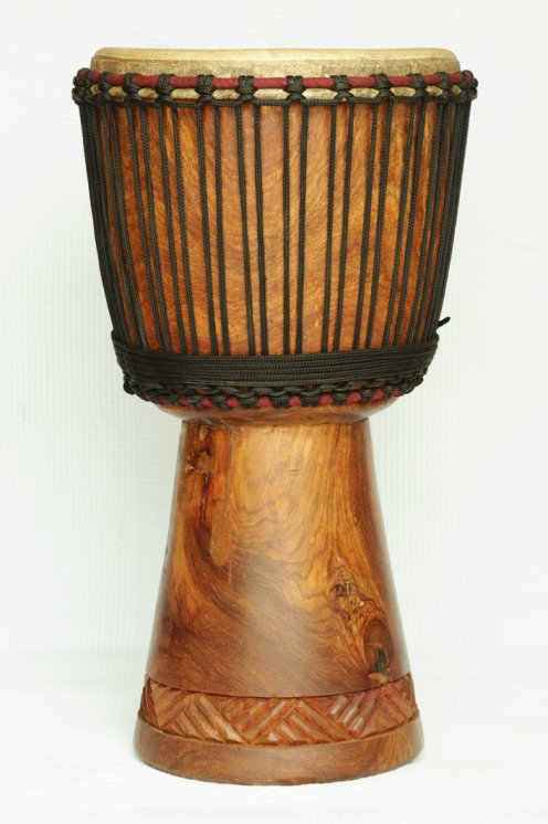 Djembe kaufen - Große Lenke Djembe trommel aus Rosenholz