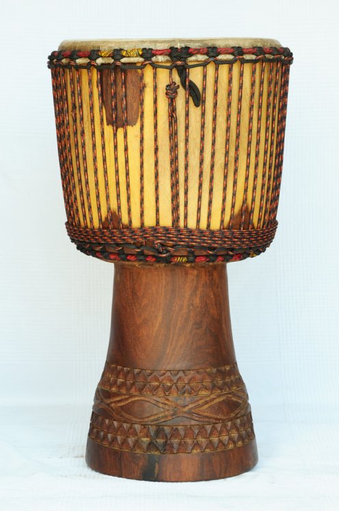 Profi Djembe kaufen - Große Rosenholz Djembe Trommel aus Mali
