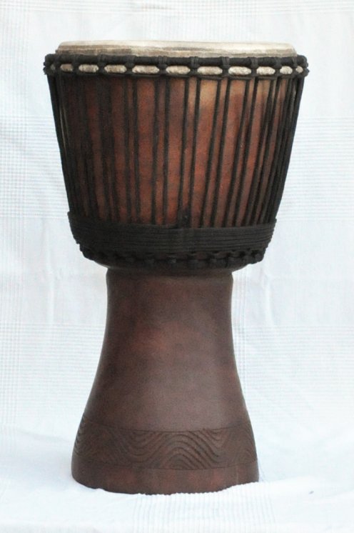 Djembe kaufen - Große Mahagoni Djembe Trommel aus Mali