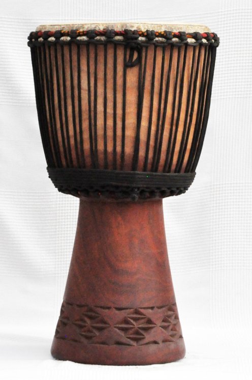 Djembe kaufen - Große Mahagoni Djembe Trommel aus Mali
