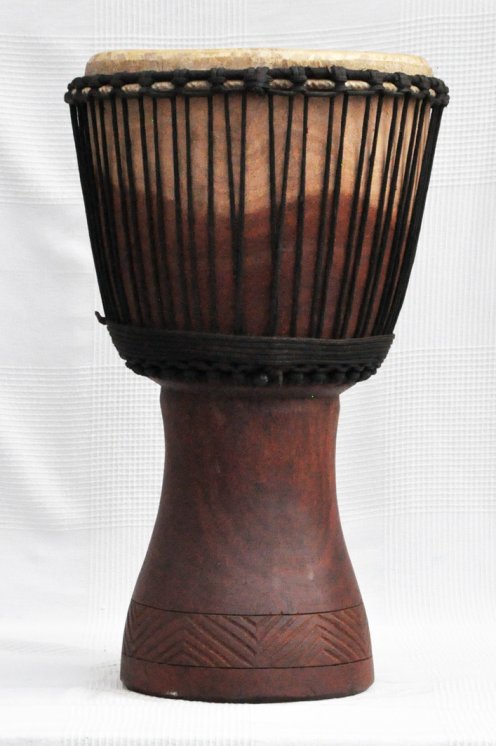 Djembe kaufen - Große Mahagoni Djembe Trommel aus Mali