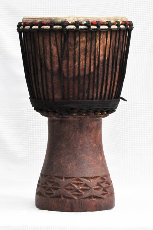Djembe kaufen - Große Lenke Djembe trommel aus Rosenholz