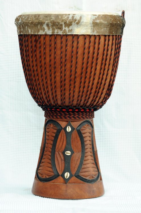 Profi Djembe kaufen - Große Lenke Djembe Trommel aus Guinea