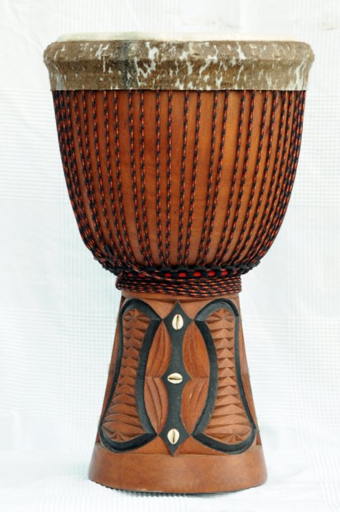 Profi Djembe kaufen - Große Lenke Djembe Trommel aus Guinea