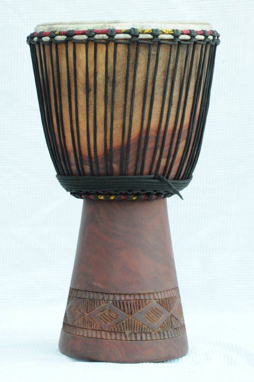 Djembe kaufen - Große Mahagoni Djembe Trommel aus Mali