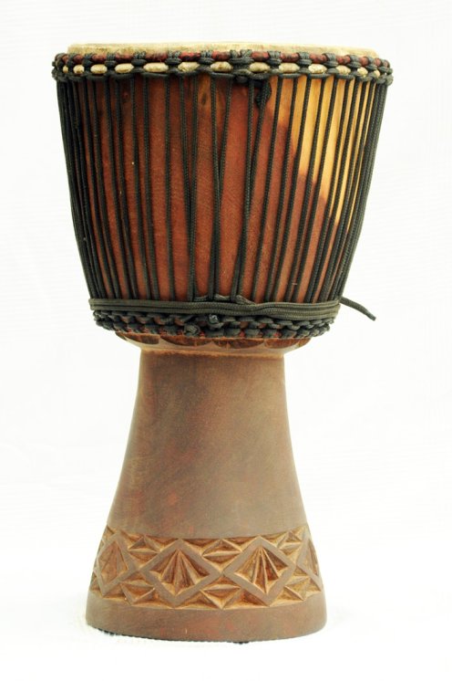 Djembe kaufen - Große Mahagoni Djembe Trommel aus Mali
