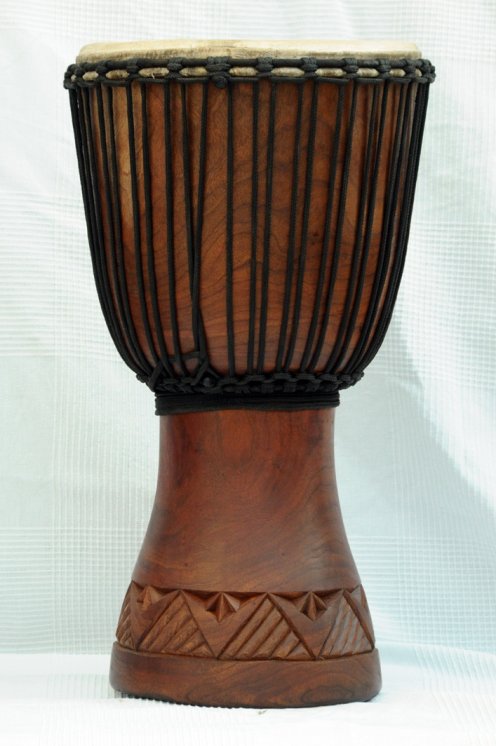 Djembe kaufen - Große Mahagoni Djembe Trommel aus Mali