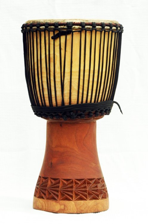 Djembe kaufen - Große Mahagoni Djembe Trommel aus Mali