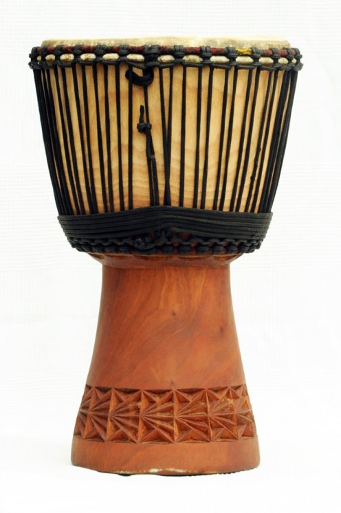 Djembe kaufen - Große Mahagoni Djembe Trommel aus Mali
