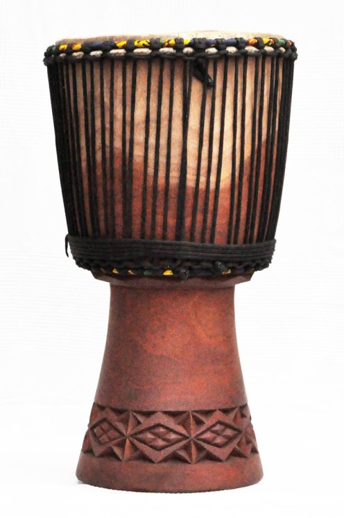 Djembe kaufen - Große Mahagoni Djembe Trommel aus Mali
