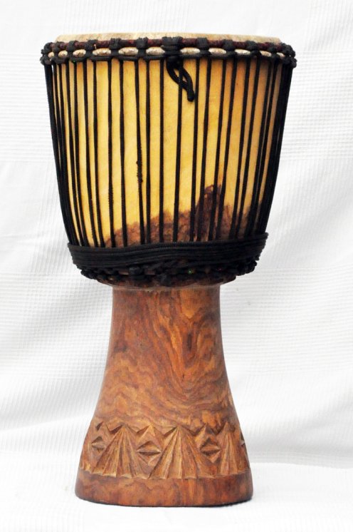 Djembe kaufen - Große Lenke Djembe trommel aus Rosenholz