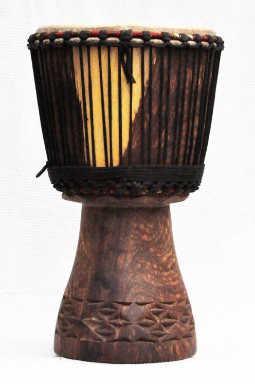 Djembe kaufen - Große Lenke Djembe trommel aus Rosenholz