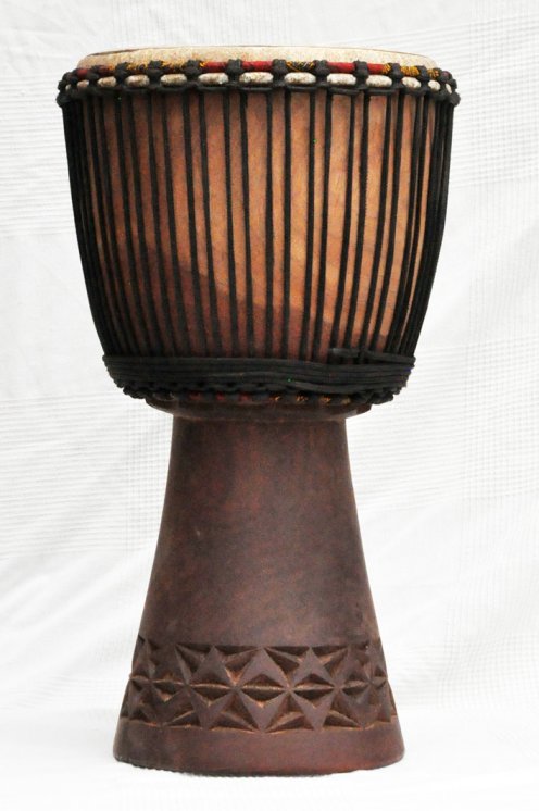 Djembe kaufen - Große Mahagoni Djembe Trommel aus Mali