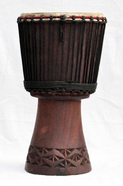 Djembe kaufen - Große Mahagoni Djembe Trommel aus Mali