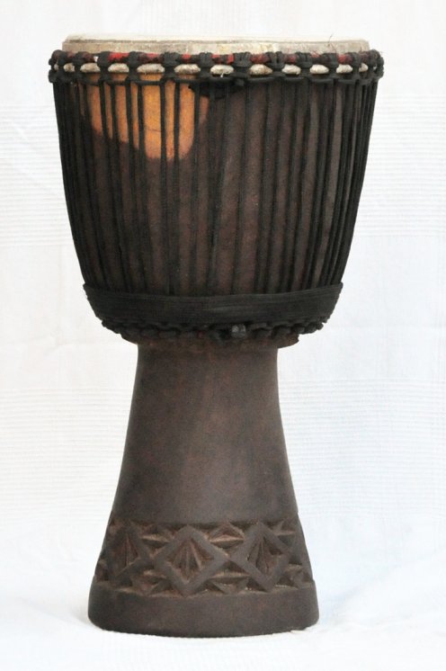 Djembe kaufen - Große Mahagoni Djembe Trommel aus Mali