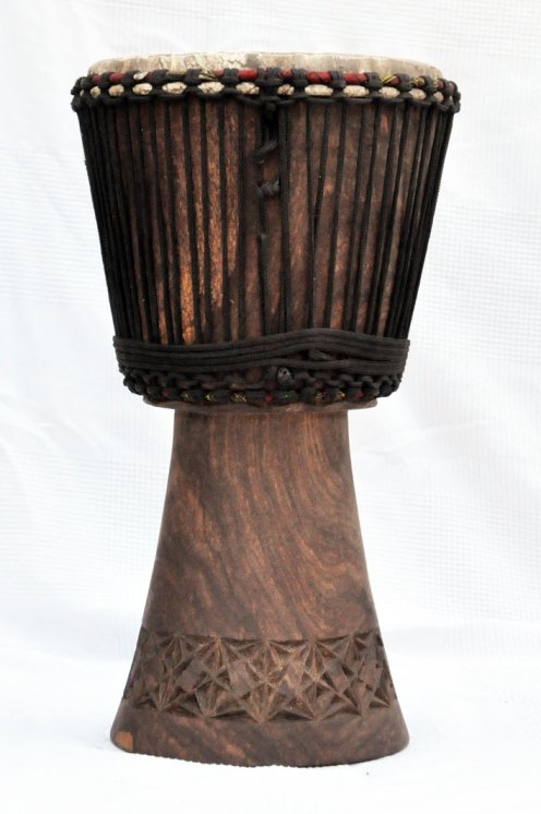 Djembe kaufen - Große Lenke Djembe trommel aus Rosenholz