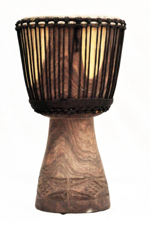 Djembe kaufen - Große Lenke Djembe trommel aus Rosenholz