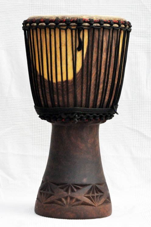 Djembe kaufen - Große Lenke Djembe trommel aus Rosenholz