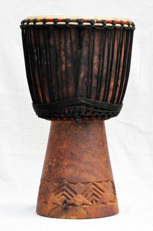 Djembe kaufen - Große Lenke Djembe trommel aus Rosenholz
