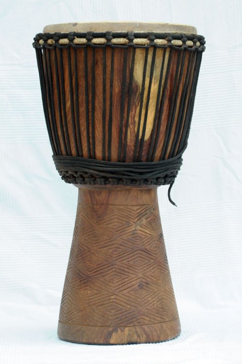 Djembe kaufen - Große Lenke Djembe trommel aus Rosenholz