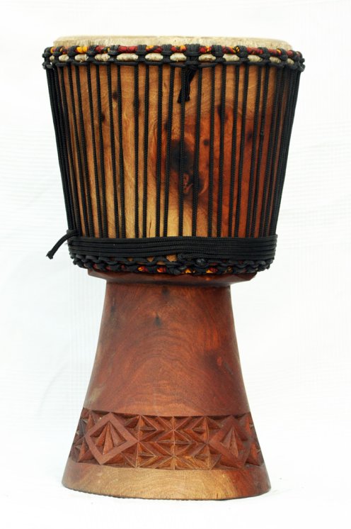 Djembe kaufen - Große Mahagoni Djembe Trommel aus Mali