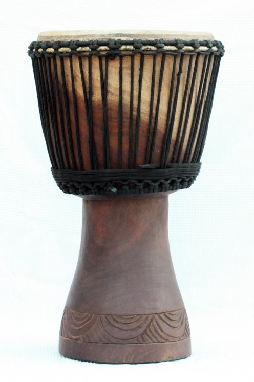 Djembe kaufen - Große Mahagoni Djembe Trommel aus Mali