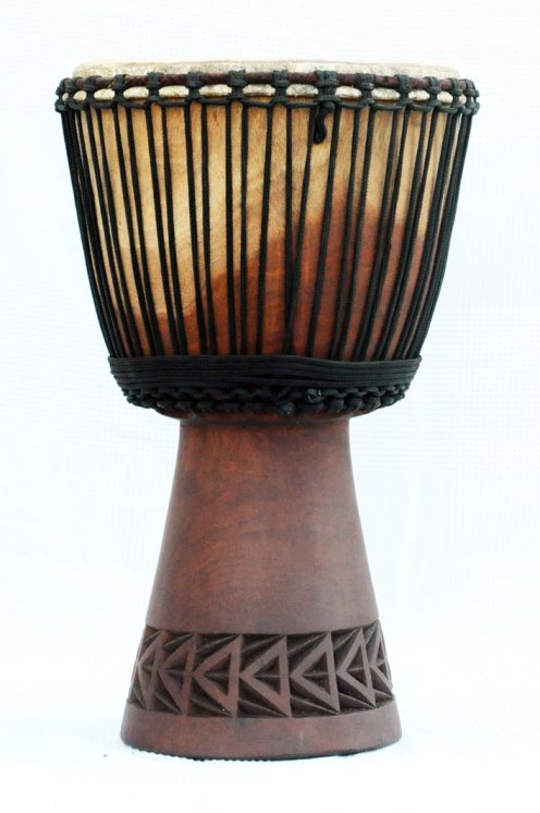 Djembe kaufen - Große Mahagoni Djembe Trommel aus Mali
