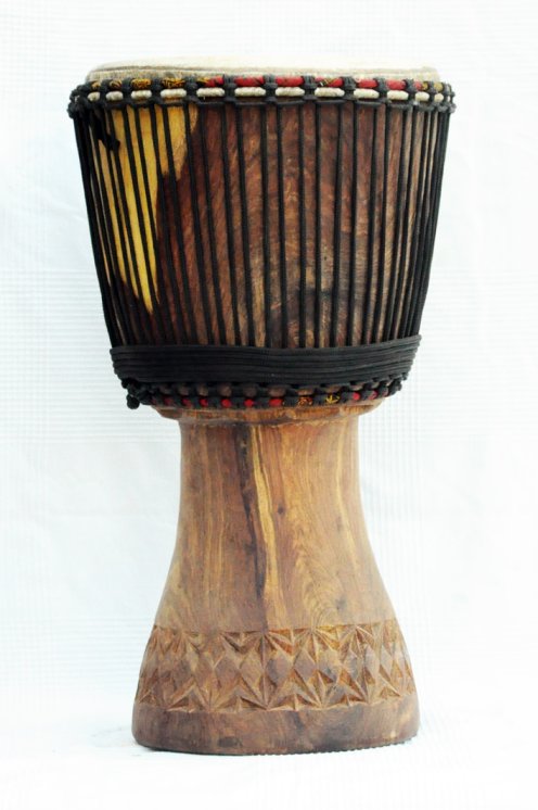 Djembe kaufen - Große Lenke Djembe trommel aus Rosenholz