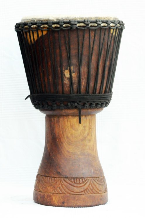 Djembe kaufen - Große Lenke Djembe trommel aus Rosenholz