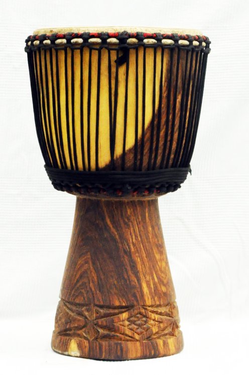 Djembe kaufen - Große Lenke Djembe trommel aus Rosenholz