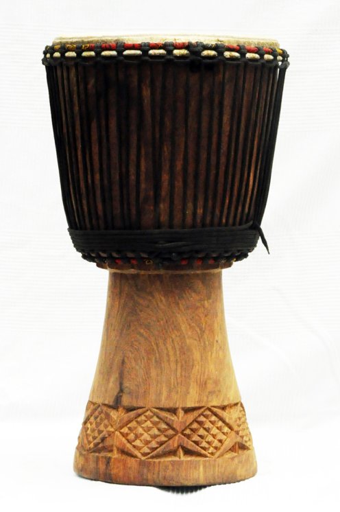 Djembe kaufen - Große Lenke Djembe trommel aus Rosenholz