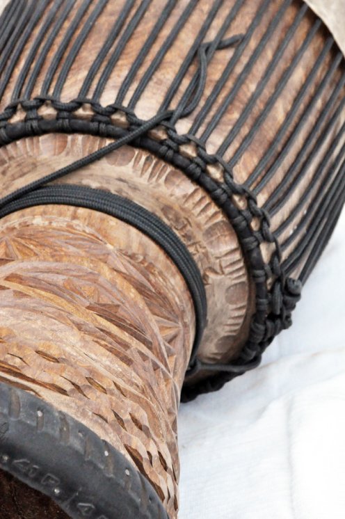 Große Djembe aus Guinea - Oberklasse Djembe Trommel