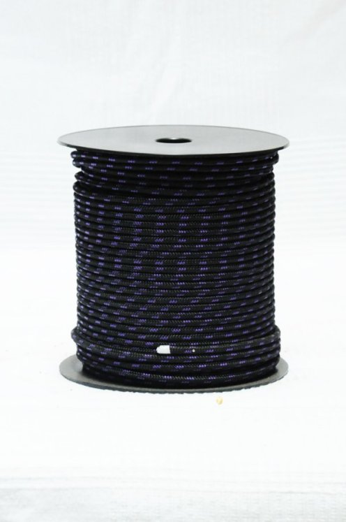 PES verstärktes Djembe Trommel Seil 4 mm Schwarz / Violett 100 m