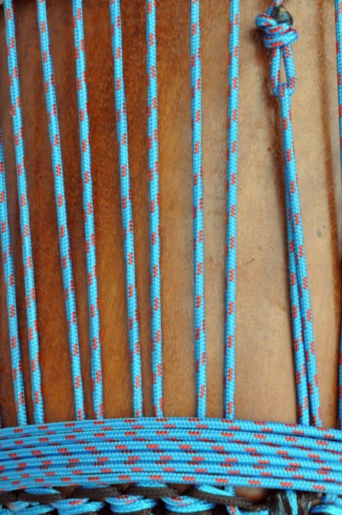 PES verstärktes Djembe Trommel Seil 5 mm Blau / Rot 100 m